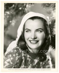 2g288 ELLA RAINES 8x10 still '47 smiling head and shoulders portrait in winter outfit!