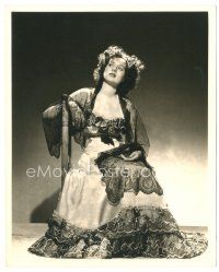 2g289 ELSA LANCHESTER deluxe 8x10 still '30s full-length portrait in wonderful lace dress!
