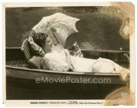 2g303 EVER IN MY HEART 8x10 still '33 c/u of Barbara Stanwyck floating in canoe holding parasol!