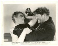 2g328 FRISCO KID 8x10 still R44 close up of bloody James Cagney in fight with tough Fred Kohler!