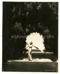 2g333 GARDEN OF ALLAH 7.75x9.5 still '36 cool far shot of sexy Marlene Dietrich standing outdoors!