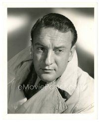 2g337 GEORGE SANDERS 8x10 still '43 close up in trench coat from Appointment in Berlin by Coburn!