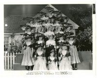 2g339 GEORGE WHITE'S 1935 SCANDALS 8x10 key book still '35 great 21 sexy chorus girls w/ parasols!