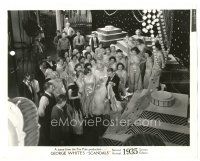 2g340 GEORGE WHITE'S 1935 SCANDALS candid 8x10 key book still '35 chorus girls on set with crew!