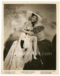 2g342 GEORGE WHITE'S SCANDALS 8x10 still '45 young Jane Greer in sexy dress w/ bucket of cherries!