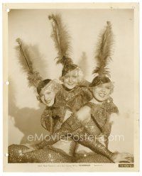 2g341 GEORGE WHITE'S SCANDALS 8x10 key book still '34 3 sexy showgirls in great feathered costumes!