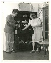 2g407 HUMPHREY BOGART candid 8x10 still '42 with wife Mayo Methot in their home by Jack Woods!