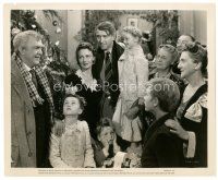 2g436 IT'S A WONDERFUL LIFE 8x10 still '46 James Stewart at climax with family by Christmas tree!