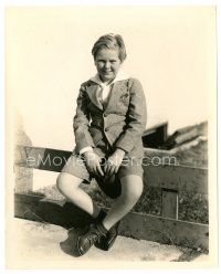 2g437 JACKIE COOPER 8x10 still '20s great young portrait sitting on fence by Chas E. Bulloch!
