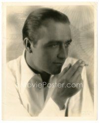 2g441 JAMES HALL 8x10 still '20s great suave head & shoulders smoking portrait by Hommel!