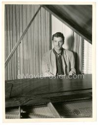 2g464 JOHN CARROLL 8x10 still '36 great young portrait playing piano & singing by John Miehle!
