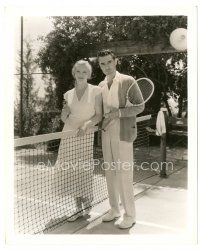 2g469 JOHN GILBERT/VIRGINIA BRUCE candid deluxe 8x10 still '32 engaged & on tennis court by Grimes!
