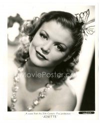 2g473 JOSETTE 8x10 key book still '38 close up of Simone Simon in low-cut dress with necklace!