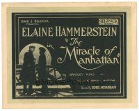 2g569 MIRACLE OF MANHATTAN 8x10 LC '21 Elaine Hammerstein & Matt Moore find romance in NYC!