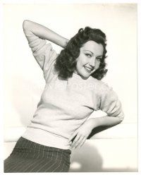 2g523 LYNN BARI 7.5x9.25 still '30s super young posing in sweater with hand behind her head!