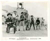 2g532 MAGNIFICENT SEVEN 8x10 still '60 best lineup of Yul Brynner, Steve McQueen & the other five!