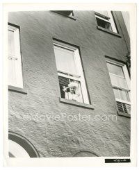 2g005 MARILYN MONROE 8x10 still '55 far shot blow-drying her hair at window from Seven Year Itch!
