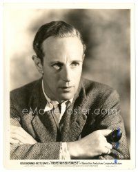 2g630 PETRIFIED FOREST 8x10 still '36 wonderful close up of serious Leslie Howard holding pipe!