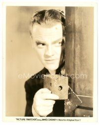 2g634 PICTURE SNATCHER 8x10 still '33 great close up of James Cagney with cool camera!