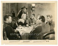 2g649 RANCHO NOTORIOUS 8x10 still '52 Fritz Lang, Marlene Dietrich winning at cards with cowboys!