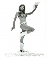 2g651 RAQUEL WELCH 8x10 still '70 most classic image in patriotic bikini as Myra Breckinridge!