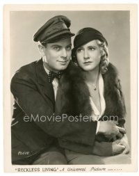 2g656 RECKLESS LIVING 8x10 still '31 romantic close up of pretty Mae Clarke & Norman Foster!