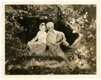 2g722 SON OF INDIA 8x10 still '31 great posed portrait of Ramon Novarro & Madge Evans on tree!