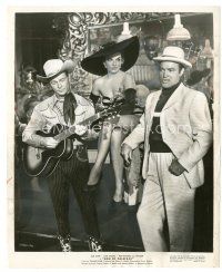 2g724 SON OF PALEFACE 8x10 still '52 sexy Jane Russell between Roy Rogers with guitar & Bob Hope!