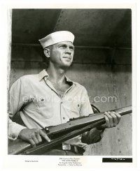 2g734 STEVE McQUEEN 8x10 still '66 close up in sailor uniform with rifle from The Sand Pebbles!