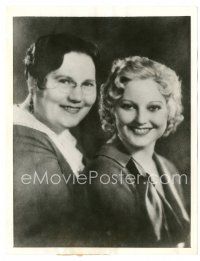 2g770 THELMA TODD 6.5x8.5 news photo '35 portrait with her mother shortly before her death!