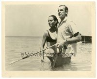 2g781 THUNDERBALL 8x10 still '65 Sean Connery as James Bond with spear gun & sexy Claudine Auger!