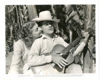 2g793 TORRID ZONE 8x10 still '40 sexy Ann Sheridan nuzzles up to James Cagney playing guitar!