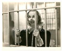 2g799 TRUE CONFESSION deluxe 7.75x9.25 still '37 Carole Lombard smiling from inside jail cell!