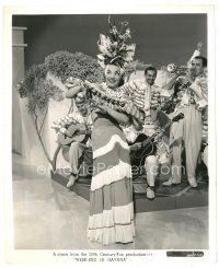 2g824 WEEK-END IN HAVANA 8x10 still '41 great close up of Carmen Miranda dancing with band!