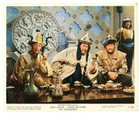 2g025 CONQUEROR color 8x10 still '56 John Hoyt, Thomas Gomez & John Wayne as Genghis Khan!