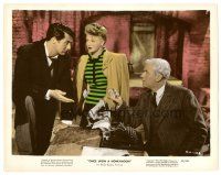 2g048 ONCE UPON A HONEYMOON color 8x10 still '42 Ginger Rogers between Cary Grant & Harry Shannon!