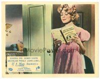2g033 IF A MAN ANSWERS color English FOH LC '62 great close up of Sandra Dee reading dog book!