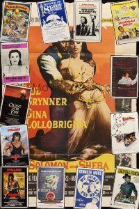 2h007 LOT OF 57 FOLDED ONE-SHEETS '56 - '91 Solomon & Sheba, Who Framed Roger Rabbit & more!