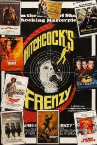 2h014 LOT OF 48 FOLDED ONE-SHEETS AND 2 REPRO BRITISH QUADS '52 - '99 Hitchcock's Frenzy & more!