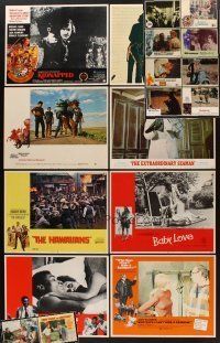 2h039 LOT OF 67 LOBBY CARDS '51 - '72 war, crime, romance, sex, comedy & more!