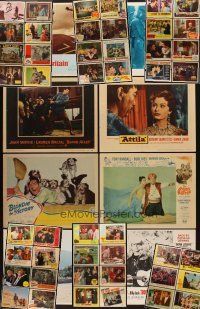 2h040 LOT OF 54 LOBBY CARDS '40s-70s many great images from a variety of genres!