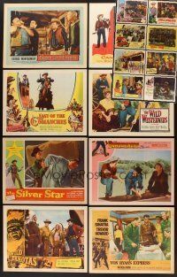 2h052 LOT OF 16 LOBBY CARDS '50s-60s from mostly western titles + Von Ryan's Express!