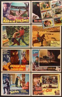 2h053 LOT OF 14 LOBBY CARDS '40s-60s Fredric March, Mickey Rooney, Frank Sinatra & more!