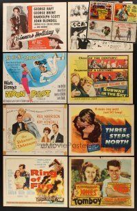 2h055 LOT OF 12 TITLE LOBBY CARDS '40s-60s Disney, western, romance, crime & more!