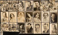 2h089 LOT OF 78 DELUXE 5X7 STILLS WITH FACSIMILE AUTOGRAPHS '20s-30s top actors & actresses!