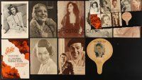 2h171 LOT OF 9 MAGAZINE PAGES AND MISCELLANEOUS ITEMS '20s-30s many of the top stars of the day!