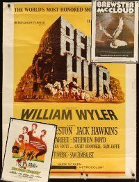 2h186 LOT OF 3 UNFOLDED 30X40s '69 - '71 Ben-Hur R69, Brewster McCloud, The Wild Country