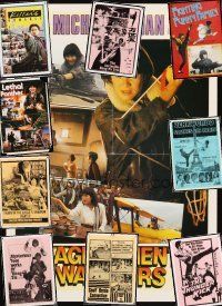2h192 LOT OF 10 FORMERLY FOLDED SOUTH AFRICAN KUNG FU POSTERS '73 - '90 great different images!