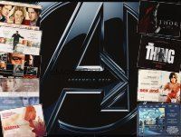 2h194 LOT OF 25 UNFOLDED DOUBLE-SIDED BRITISH QUADS '98 - '12 Avengers, Thor, The Thing & more!