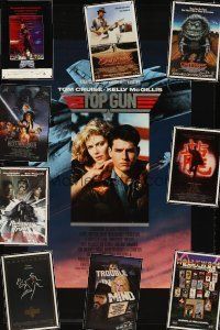2h219 LOT OF 13 UNFOLDED ONE-SHEETS & VIDEO POSTERS '83 - '94 Top Gun, Critters & more!